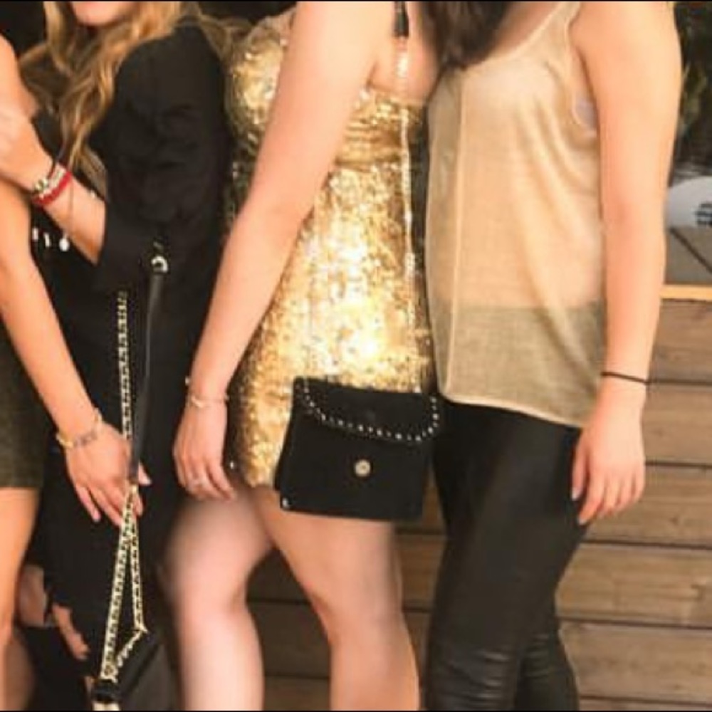 Gold sequence dress